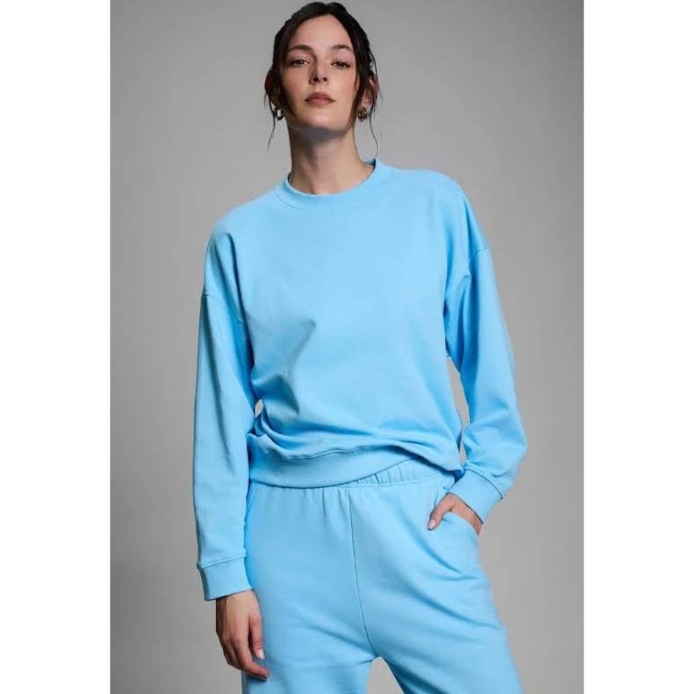 Year of Ours Womens Crewneck‎ Sweatshirt Light Blue Oversized XS/S New